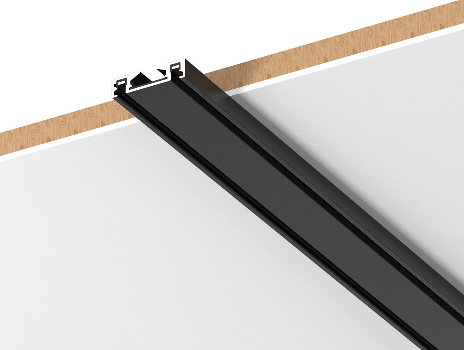 Шина магнитного накладного трека черная