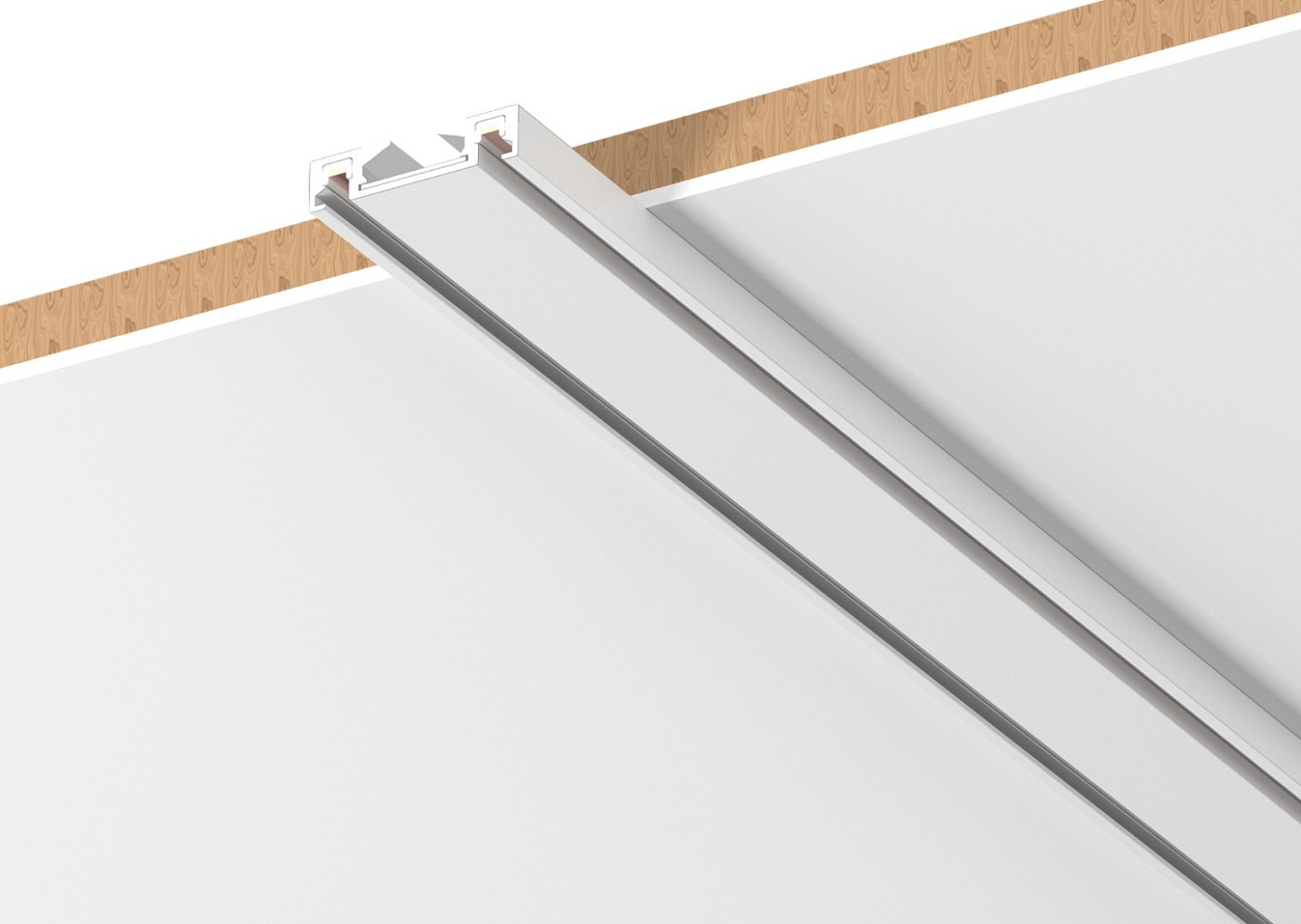 Шина магнитного накладного трека белая